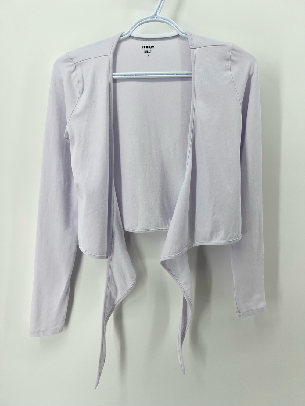 Aritzia Sunday Best Women’s Small Minimalist Tie-Front Cardigan